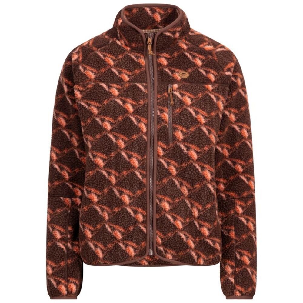 Trespass Womens/Ladies Jessie Printed Fleece Jacket / Mocha
